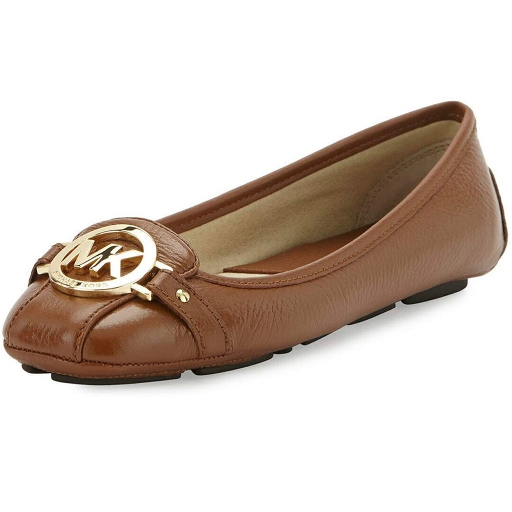 Michael Kors Fulton Moc Luggage Bron Leather size 8 🥿